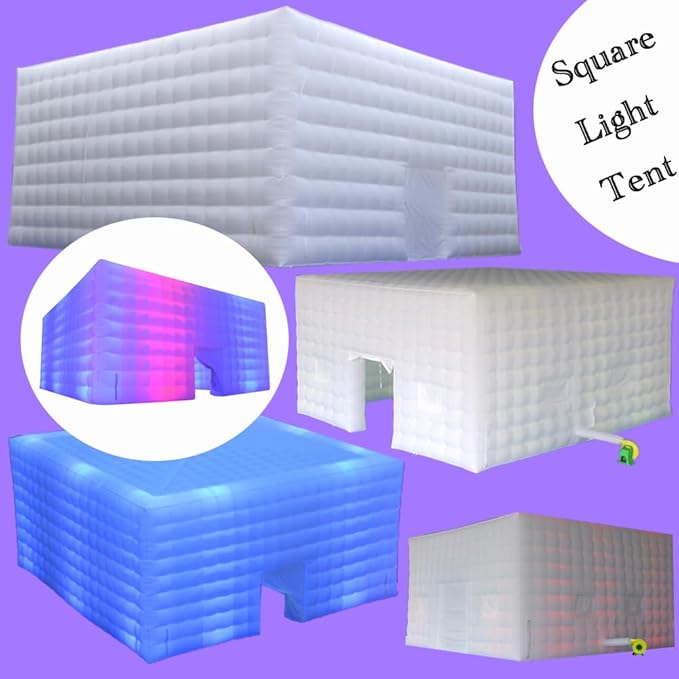SAYOK 23FT Inflatable Portable Bars for Events Tent with LED Light and Blower Adjustable to Multiple Colors Portable House for Event Exhibition Wedding Business Private Use