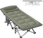 Folding Camping Cot, Portable Folding Camping Cot, Outdoor Patio Folding Lounge Chair, Perfect for Camping, Pool, Beach, Patio,Office（C）