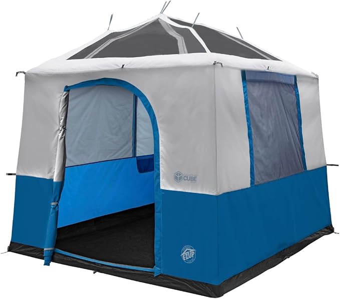 E-Z UP Camping Cube Sport, Converts 10' Angled Leg Canopy into Camping Tent