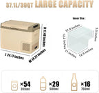 Alpicool 39 Quart GE40 Portable Car Refrigerator,12 Volt Car Freezer, Fast Cooling Fridge, with 12/24V DC and 100-240V AC for Outdoor, Camping, RV, Truck