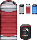 Single Sleeping Bag for Adults Kids 3-Season, Lightweight Waterproof Ripstop, Dual Zipper Bottom Vent, Compression Sack, Portable Camping Hiking Backpacking Gear