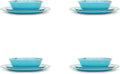 Fox Run Melamine Dinnerware Set Teal, 10"