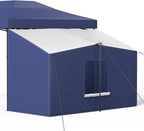 Camping Cube Side Tent for 10x10 Pop Up Canopy, Waterproof Gazebo Room with Mesh Windows, Easy Setup Canopy Side Tent for Family Camping, Market Booth, Backyard Use (Canopy Not Included)