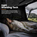 SanHima Rooftop Tent Hard Shell - CapeTop Overland Aluminium Fold-Out Roof Top Tent 131.5LBS Lightweight, w/Digital Panel & Tri-Color LED Strip Light, for Car SUV Truck Camping, 2-3 People