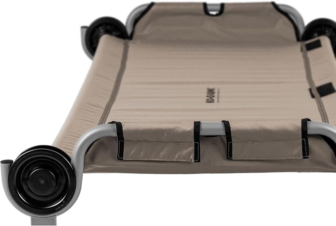 Disc-O-Bed Youth Single Camping Cot Kid-O-Bed, Portable Sleeping Cot for Kids with Included Carry Bag, Indoor and Outdoor Use, Tan