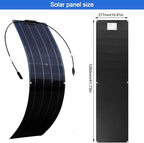 200W 400W 800W Flexible Solar Panel Kit with 40A Charger Controller Cable, Battery for Camping, Caravan, Campervan, Motorhomes, Boat(800W)