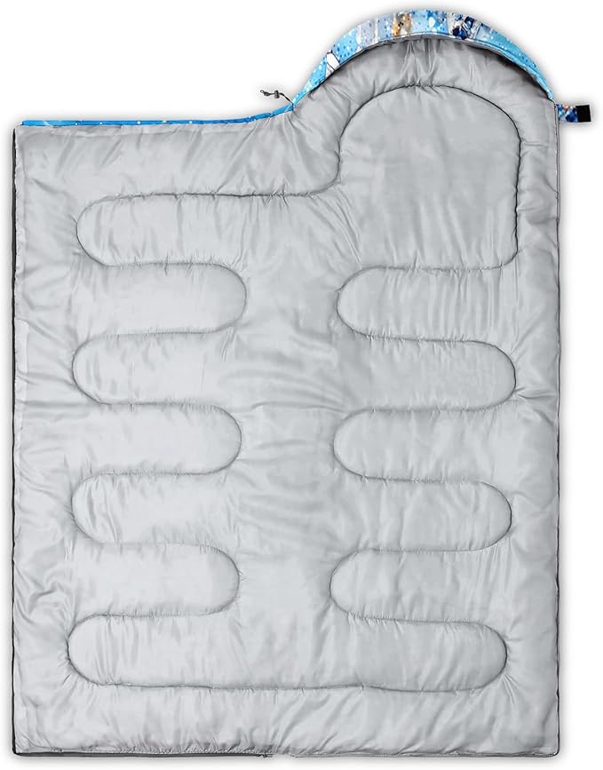 QOOMO Camping Sleeping Bags,3 Season Warm & Cool Weather,Lightweight,Waterproof Sleeping Bags for Adults & Kids,Traveling,and Outdoors,Camping Gear Equipment