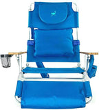 Ostrich Deluxe Padded 3-N-1 Outdoor Lounge Reclining Beach Chair, Blue (3 Pack)