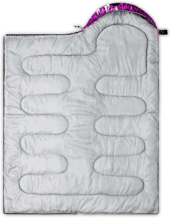 QOOMO Camping Sleeping Bags,3 Season Warm & Cool Weather,Lightweight,Waterproof Sleeping Bags for Adults & Kids,Traveling,and Outdoors,Camping Gear Equipment