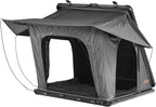 VEVOR Rooftop Tent Hard Shell, 2-3 Person Aluminum Roof Top Tent Hardshell with Tri-Color LED Light, Thick Mattress & 1 Window, Waterproof Windproof Overland Camping Car Roof Rack for Jeep SUV Pickup