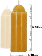 15-Hour Natural Beeswax Candles Compatible with Candle Lanterns - Smokeless Clean Long Lasting Burning for Outdoor, Camping, Emergency, Survival Emergency Preparedness- 20Pack