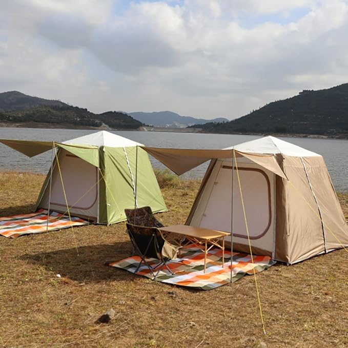 GeRRiT Camping Instant Tent 3-4 Person Pop Up Tent Waterproof Windproof Family Tents Easy Setup for Camping Hiking and Outdoor Portable Tent with Carry Bag