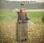 camping moon CAMPINGMOON Charcoal Chimney Starter Collapsible Foldable Grill Chimney Stainless Steel MT-17