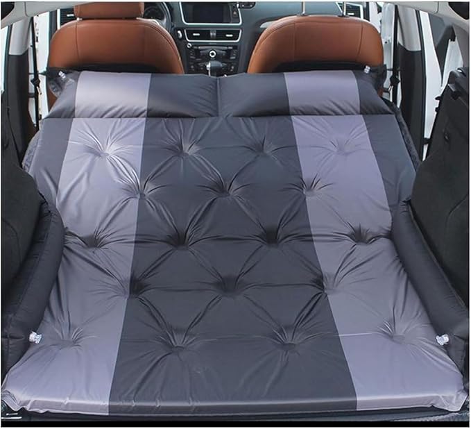 Portable Inflatable Car Mattress,Inflatable Camping Air Mattress for Universal SUV,Folding Air Bed Cushion Car Mattress Camping Mattress for Car Sleeping Bed Travel(Color:Black)