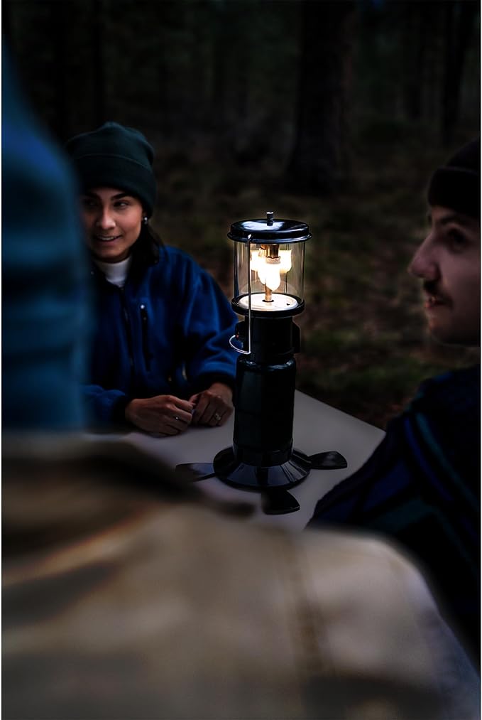 Stansport Propane Mantel Lantern – Outdoor Light with Adjustable Brightness, Carry Handle, Ventilated Hood, High-Output, Portable, for Emergency, Backpacking, Camping – Mantels Included