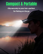 Pawfly 4 Pack Clip-on Flashlight, LED Rechargeable Hat Clip Light, Cap Lights Clip-on with COB Side Light, Ultra Bright Cap Lights Clip on Hat for Fishing Camping & Hiking