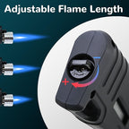 2 Pack Torch Lighter for Outdoor Refillable Butane Jet Flame Lighters Long Wand Torch Lighters for Camping Hiking Adventure Survival Tactical Gear Candle Grill BBQ (Without Gas)