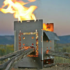 Firebox Bushcraft Camp Stove Kit - Wood Burning/Multi Fuel - Collapsible/Folding - Portable Campfire - Model Gen 2 5 inch / G2-5" Stainless Steel Camping Stove