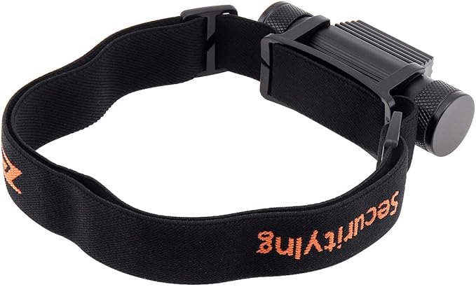 SecurityIng 1PC Elastic Headband Adjustable Headlight Strap Fit for 22mm - 26mm Torch Headlamps Holder