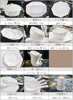 European Kitchenware Tableware 56 Piece Dish Ceramic Set Tableware Set