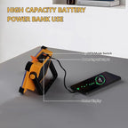 2 Pack 120W Solar Rechargeable Work Light, 144 LED 10000LM Portable Flood Light with Stand, IP66 Waterproof 4 Modes LED Job Site Lighting Flashlights for Mechanic Camping Fishing Car Repair