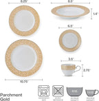 40-Piece Dinnerware Set Plate Set Plates Dinner Sets Kitchen Tableware Ceramic Dishes to Eat Food Dining
