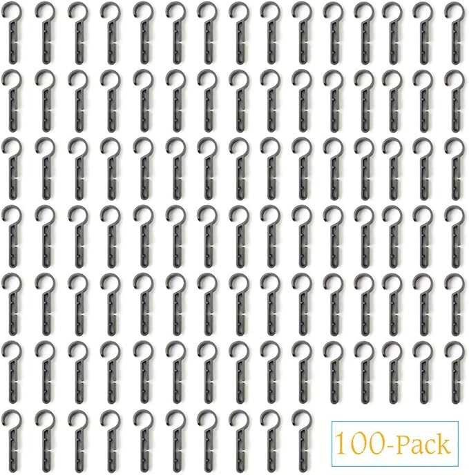 Helmet Clips for Headlamp, XBD Headlight Hook Easily Mount Head light Holder on Narrow-Edged Helmet, Hardhat and Safety Cap. (100pcs Pack)