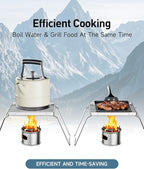 Backpacking Fire Grill,2PCS 6.3IN Portable Folding Campfire Grill 304 Stainless Steel Camping Grill Gate Backpack Frill for Outdor,Hiking,Picnic,Traveling,Fishing