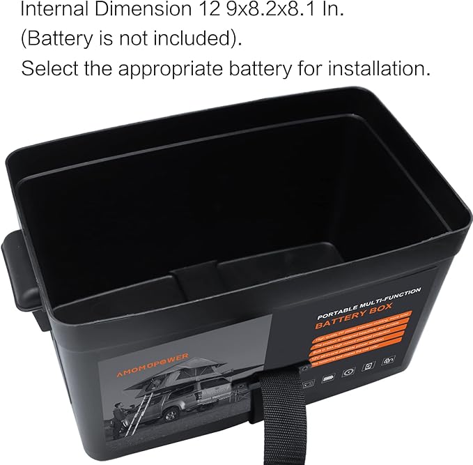 12V Multifunctional Control Box Camping Electrical System Waterproof Jumper Box Retrofit Heavy Duty Control Boxes for Marine Trailer Kayak Boat Car RV Solar (No Battery)