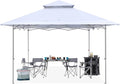 ABCCANOPY 13x13 Pop Up Canopy with Double Ventilated Top, 4 Sandbags, 4 Ropes and 8 Stakes (White)