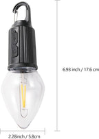 2Pack Rechargeable Camping Light for Tents,Portable LED Camping Lanterns Bulbs,3 Lighting Modes Hanging Camping Lamp for Emergency,Fishing,Hiking,Backpacking,Power Outages,Camping Essentials