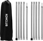 KOMCLUB Adjustable Tent Poles Telescoping Tarp Poles Camping Stainless Steel Lightweight Tarp Poles for Sun Sails Canopy Awning Shelter Bac