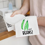 4Pcs Funny Kitchen Towels 24x14 Inch, Carrot Corn Beans Artichoke Waffle Weave Dish Towels for Kitchen Farmhouse Decor, White Absorbent Microfiber Hand Tea Towel, Housewarming Gifts for Women Mom