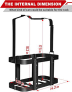 2024 Upgrade Jerry Can Mount Holder: Lockable Jerry Gas Can Holder Rack, 5 Gallon (20 Liter), Reinforced Welding