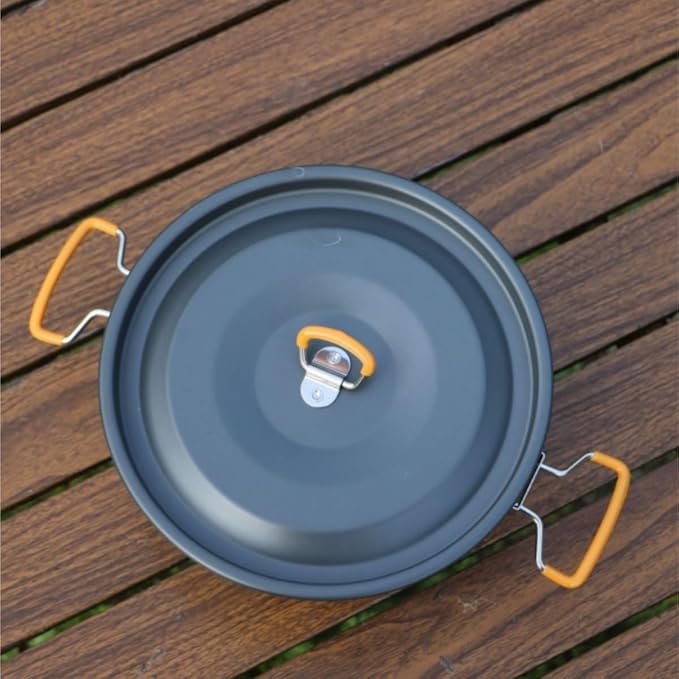 Camping Campfire Utensils, Outdoor Camping Portable Cooker Tableware Picnic Pot Cooking Backpacking Gear