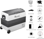 Alpicool T60 Dual Temperature Control 12 Volt Refrigerator 63 Quart Portable Car Fridge Freezer (-4°F~68°F) for Truck, RV, Boat, Camping and Travel