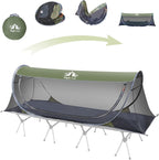 Night Cat Pop-up Mosquito Tent: 1 Person Camping Tent with Bug Screen Net Easy Set-up Tent Fits with Camping Cot Combo Set