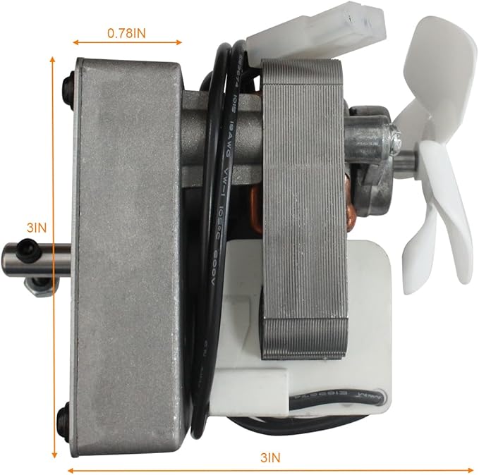Upgraded 2.5RPM Auger Motor Accessories, Compatible with Pit Boss, Traeger, and Camp Chef Wood Pellet Grill Smokers, AC120V 60Hz 2 Pole Universal Barbecue Feeding Gear Replacement Parts