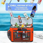 TidyFriend Kayak Cooler Behind Seat, Waterproof Cooler for Kayaking, Kayak Accessories Cooler Bag, Compatible with Lawn Chair Seat, Portable Ice Chest, Keeps Drinks Cold, Travel, Beach, Lunch