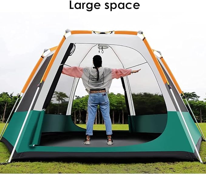 Large Tent 8-Person-Camping-Tents,Outdoor Tent Family Camping Tent with 360° Panoramic View,Pop Up Tents Waterproof,Instant Family Tents for Camping,Hiking Traveling