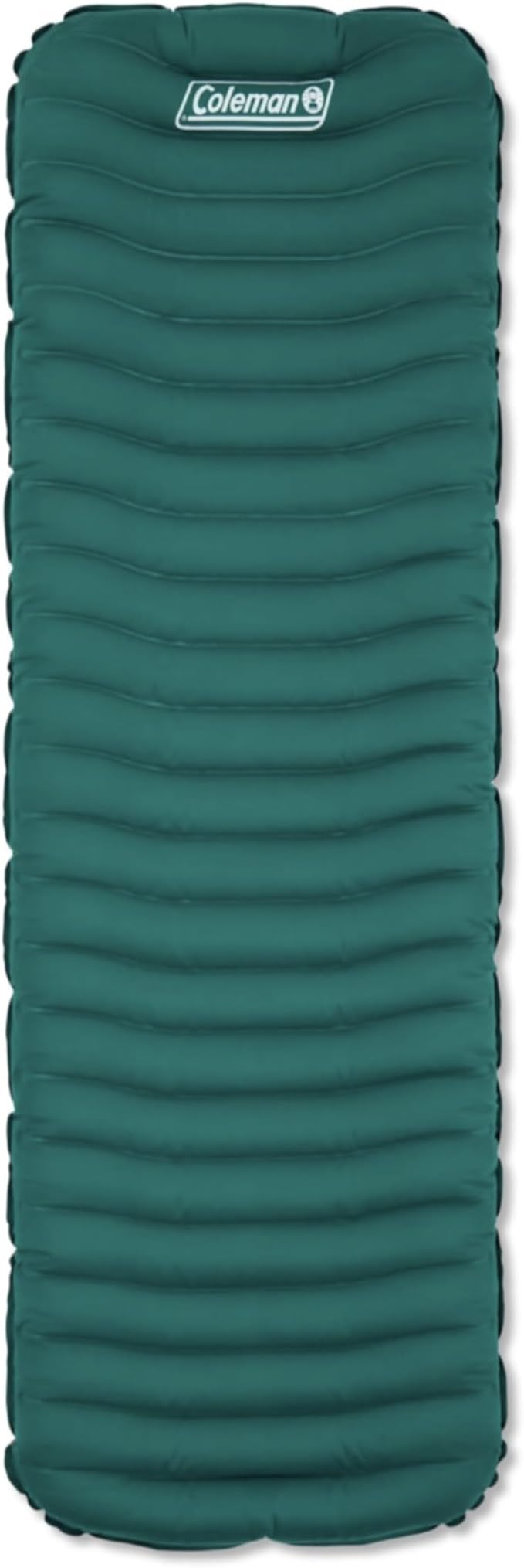 Coleman Inflatable Sleeping Pad Soft & Comfortable with Brushed Knit Surface, Easy Inflatation, Lightweight, Green