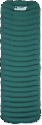 Coleman Inflatable Sleeping Pad Soft & Comfortable with Brushed Knit Surface, Easy Inflatation, Lightweight, Green