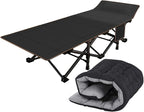 ABORON Heavy-Duty Folding Guest Bed for Adults, 500lb Capacity, Portable Extra Cot with 1201D Double Layer, Ideal for Indoor Guest Stays & Temporary Home Use