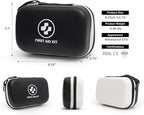 315 Piece Emergency Kit – Waterproof Hard Shell EVA First Aid Kit for Home, Car, Camping, Hiking, Travel, Office & Outdoor Emergencies(Black/White)