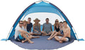 VEVOR Beach Tent Sun Shelter for 8 Person, UPF 50+ Protection, Portable Sun Shade Beach with Carrying Bag & Sand Pockets, Lightweight and Easy Setup Beach Umbrella for Camping Fishing Outdoor Picnic