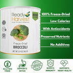 Ready Harvest Freeze Dried Food - Broccoli Florets | Emergency Food | Long-Term Storage | #10 Can | 25-Year Shelf Life | Cans Filled to the Top