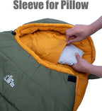 iClimb 3M Thinsulate Insulation Mummy Sleeping Bag with Compression Sack Ultralight Compact Warm Washable for Adults Indoor Outdoor Backpacking Camping Hiking