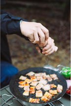 Fire-Maple Camping Griddle Plate | Nonstick Outdoor Portable Grill Pan for Stovetop | BBQ Gas Griddle Pan for Camping Stove Ridged Surfaces 31 X 31cm