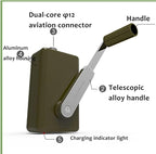 30W Hand-Crank Generator – 5V USB Mobile Phone, 12V Satellite Phone, 15V/24V Battery Charging, Waterproof Aluminum Alloy, Portable Outdoor & Emergency Power For Camping(24v)