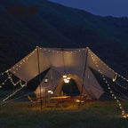 GeRRiT Family Camping Tent Large Waterproof Double Layer Pyramid Tipi Tent Camping Mongolian Yurt Tent for Picnic, Festival